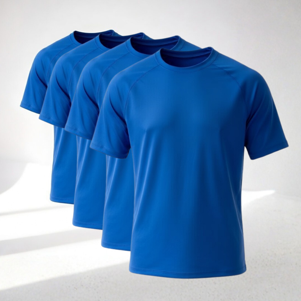 Kit 4 Camisetas Masculinas Manga Curta Dry Fit para Academia, Esportes e Lazer
