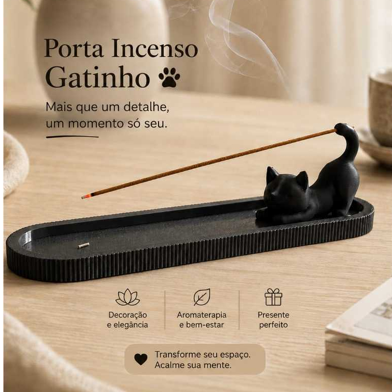 Porta incenso, incensário, meditação, suporte para incenso, zen, decoração, presente criativo