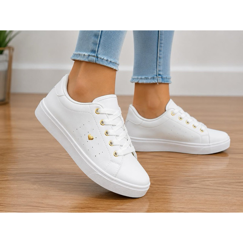 Tênis Casual Feminino Coração Confortável Antiderrapante Sapatênis Leve