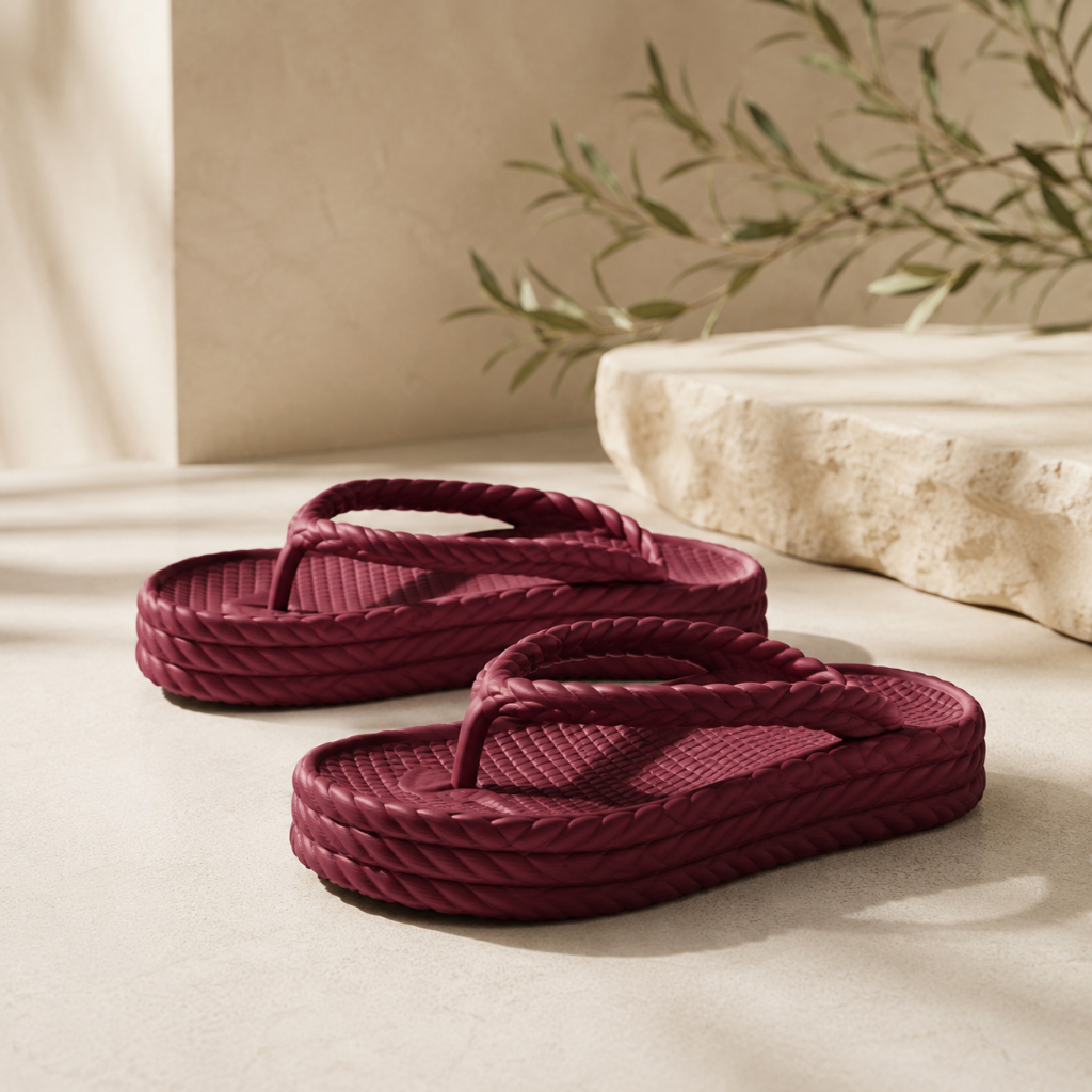 Chinelo Feminino Plataforma Trançado Confortável Antiderrapante Casual Praia Verão Dia a Dia