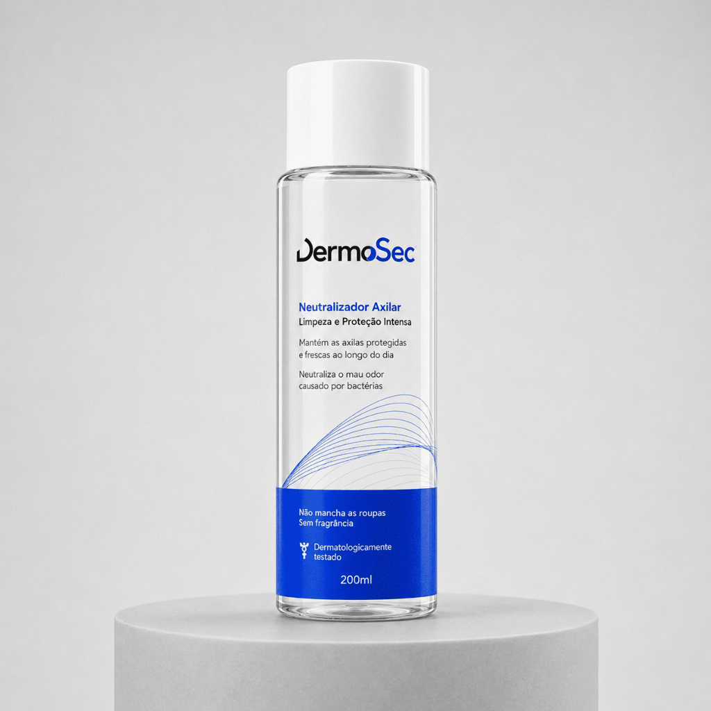 Neutralizador Antiodor DermoSec, Combate Bactérias do Mau Odor, CC, Cecê, Bromidrose e cheiro nas Axilas 200ml