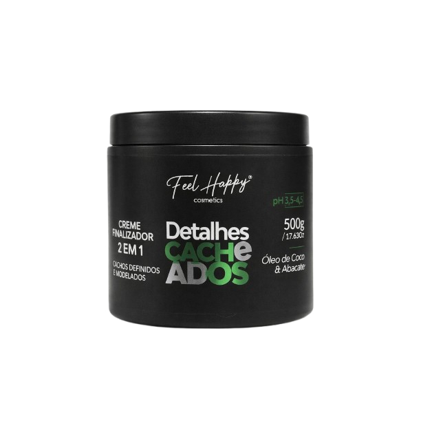 Creme e Finalizador 2x1 Detalhes Cacheados 500g Feel Happy
