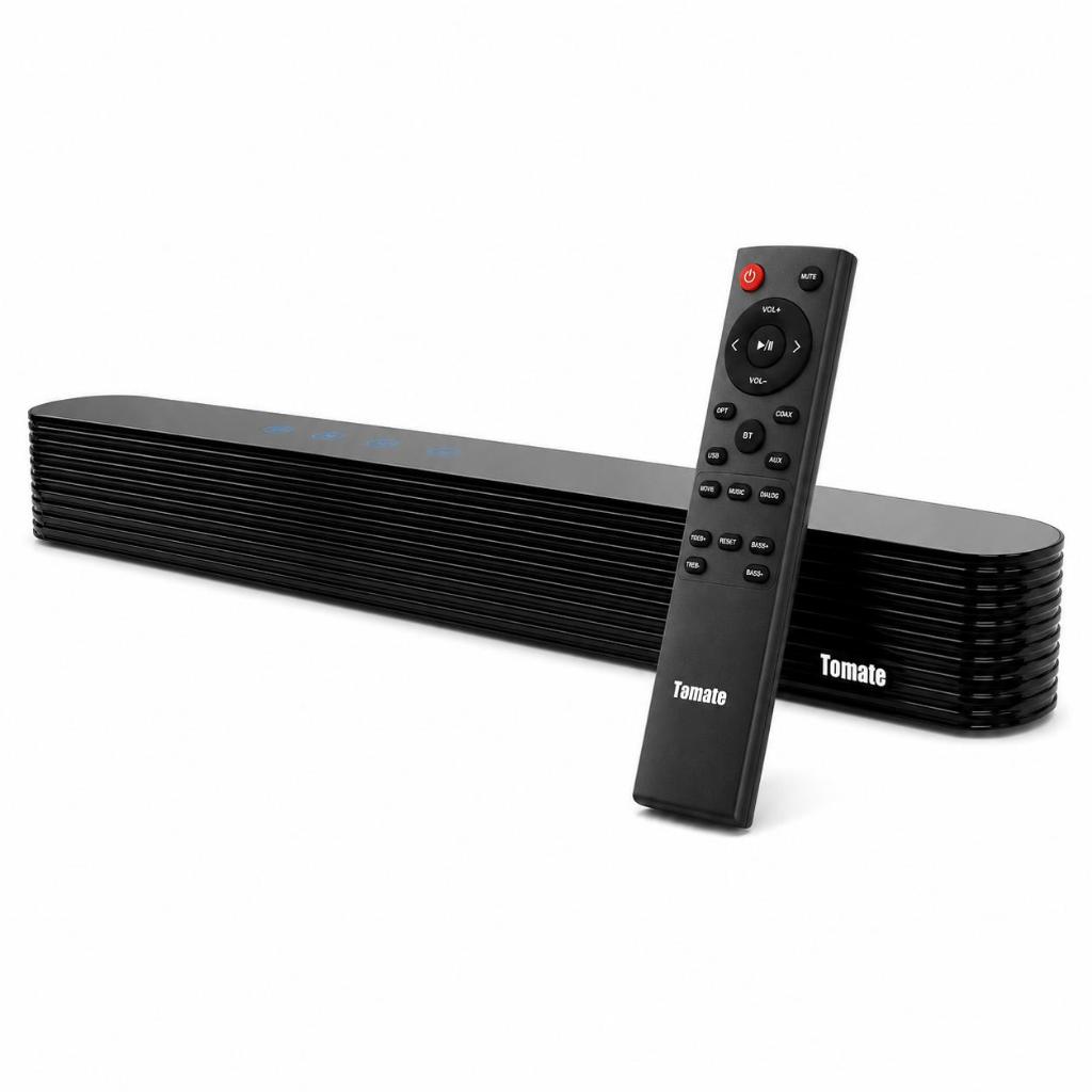 Soundbar Bluetooth 110W RMS Tomate Entrada Óptica USB RCA P2 Controle Remoto Home Theater para Smart TV Bivolt top