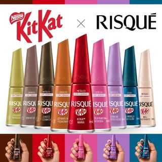 Kit Esmaltes Risqué KitKat Lançamento Esmalte Com Cheirinho De Chocolate Esmalte Atacado …