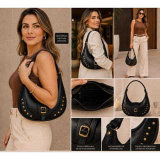 Bolsa Feminina de Ombro com Elegante dia a dia media Casual Moda 2026