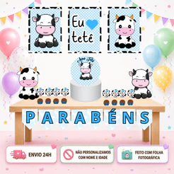 Kit Festa só um bolinho EU AMO TETÊ, festa em casa, escola decoração completa - ENVIO 24H
