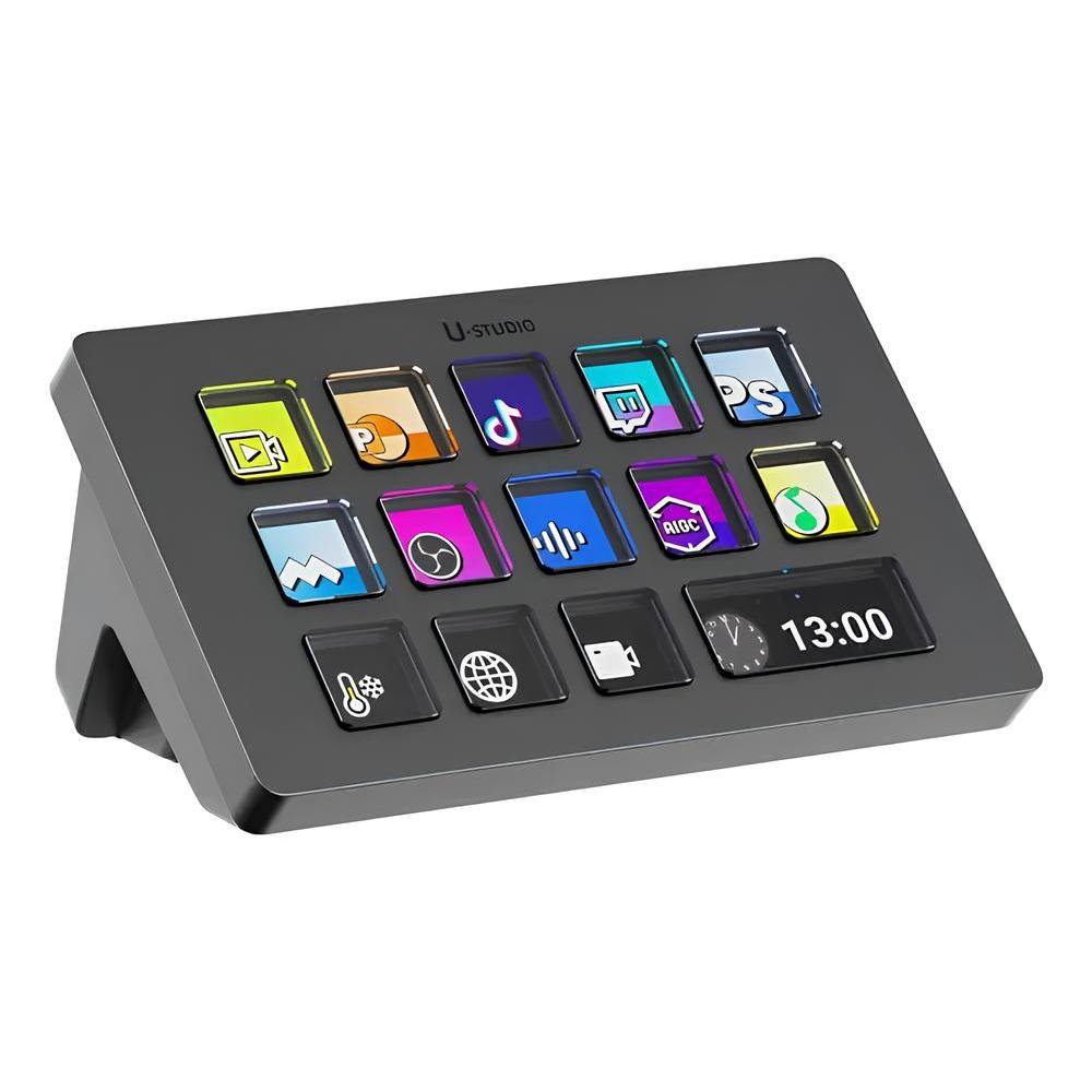 Controlador ULANZI D200 U- studio Stream Controller 14 Teclas LCD Macro Pad Personalizável
