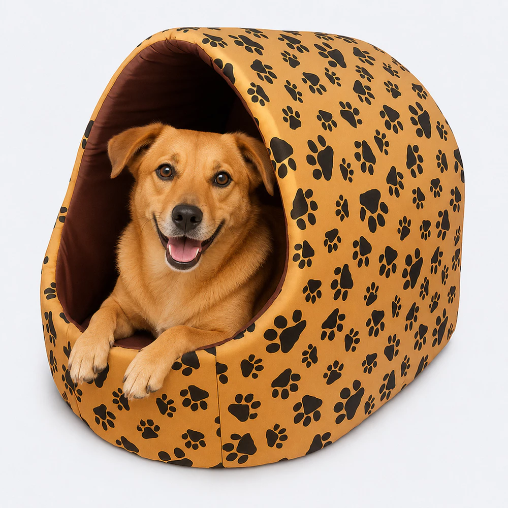 Cama De Cachorro Gato Iglu Igloo Toca Fechada Kíria Têxtil Caminha Pet Tamanho M, G e G G Antifrio