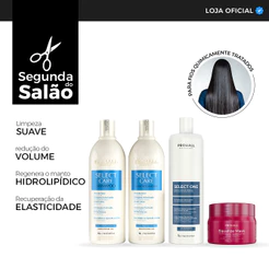 Kit Prohall Select One 1L + Equalize 500g + Shampoo e Condicionador Select Care 1L Antifrizz