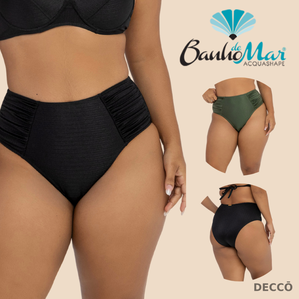 Calcinha de Biquíni Max Drapeado Banho de Mar Zero Barriga Moda Praia Parte de B