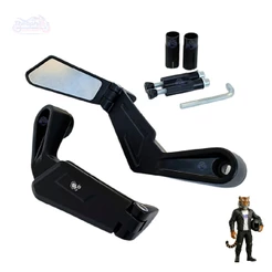 PAR DE RETROVISOR WINGS PONTA GUIDÃO UNIVERSAL CAFÉ RACER 7/8 PRETO