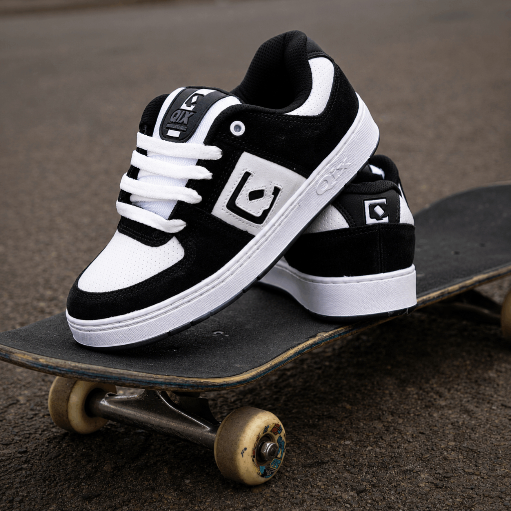 Tênis Qix 90's Old School Original Skatista Couro Sola Borracha Confortavel Resi