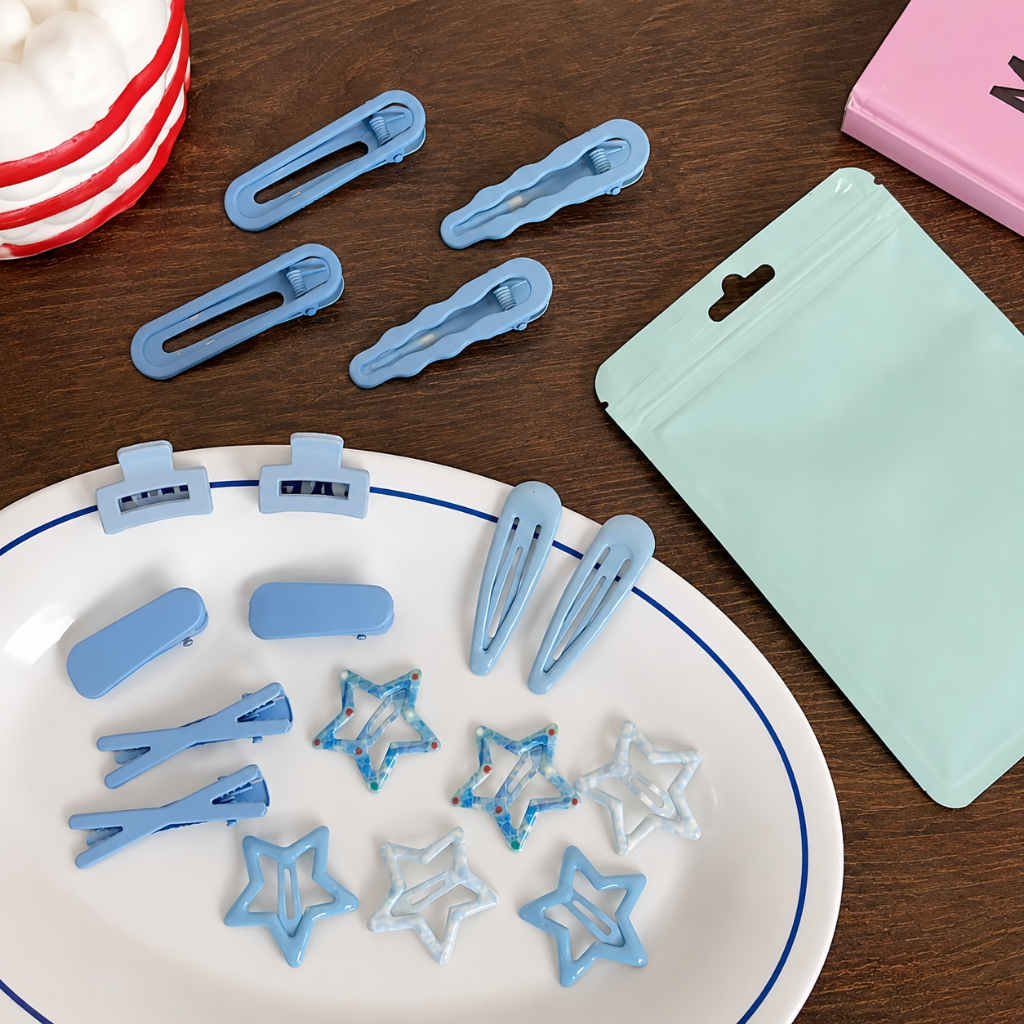 ANA1108 Kit18 Presilhas de Cabelo Fofas em Formato De Estrela para Acessórios De Cabelo infantil · foto 2