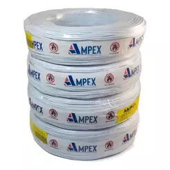Cabo Paralelo Flexível 2x2,5mm - Branco Fio Elétrico | Anti-chamas | Ampex
