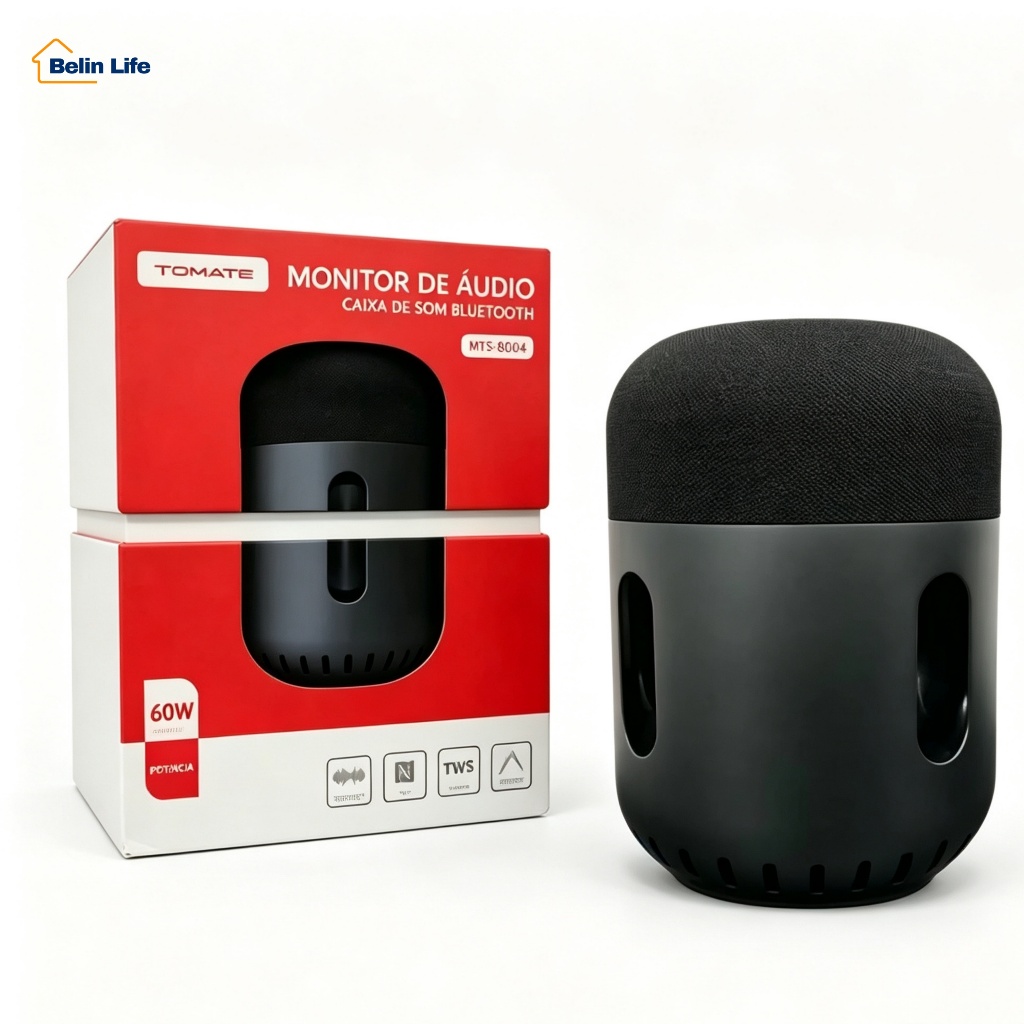 Caixa de Som Bluetooth 60W Potente Portatil para TV PC Bateria 12000mAh Som 2.1 Bass TWS NFC