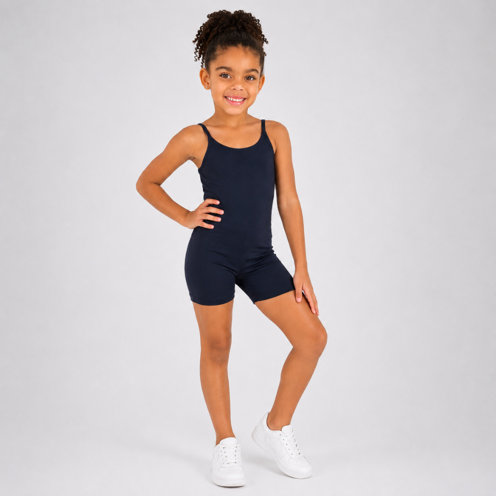 Macaquinho Ginástica Infantil Feminino Fitness Lycra Esporte Menina