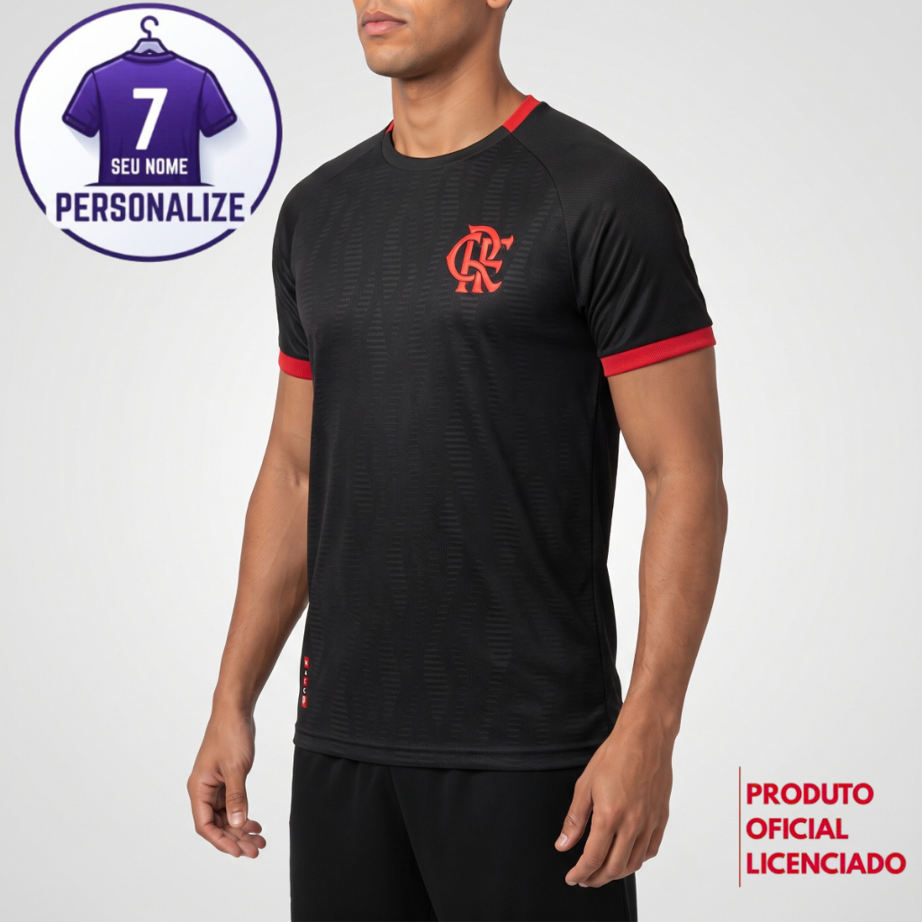 Camisa Flamengo Third Adulto Personalizada Nome + Numero Masculina Adulto Original Licenciada Mengão