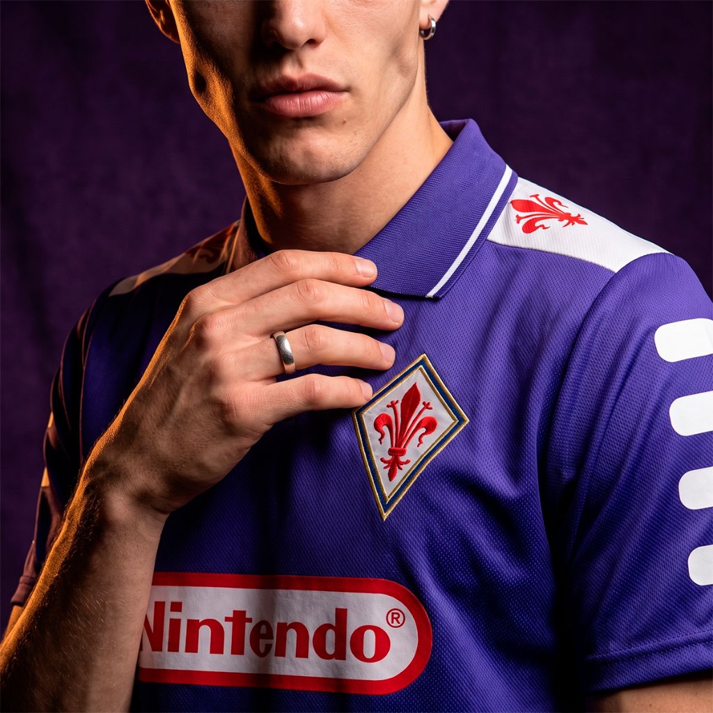 Camisa Fiorentina 1998 Nintendo Retrô Batistuta Masculina Oficial · foto 2