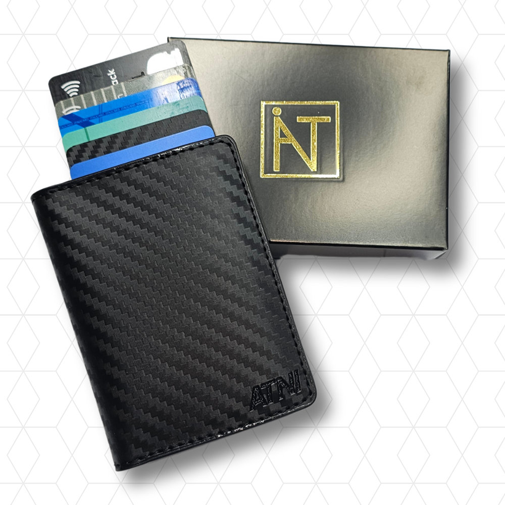 Carteira Couro PU Masculina Porta Cartao Rfid AntiFurto Feminina Essencial Cabe CNH Plastico CIN