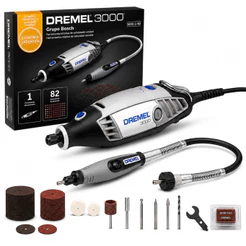 Dremel 3000 com Eixo Flexível e 82 Acessórios Micro Retífica