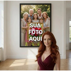 quadro grande gigante 110x80cm com sua foto imagem personalizado 4k fullhd sala quarto hall escritorio