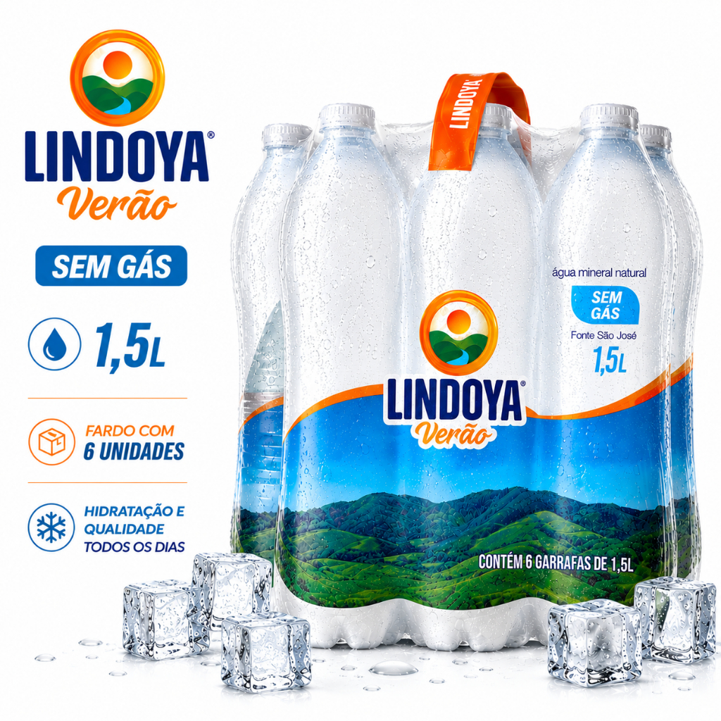 Água mineral Lindoya Verao S/Gás 1,5 fardo com 6 unidades