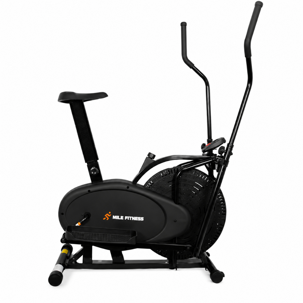 Simulador Elíptico Com Resistência Mile Fitness Suporta Até 120kg Ideal Para Treinos Sem Impacto e Queima de Calorias