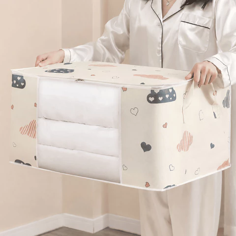 Caixa Organizadora Flexível Closet Roupa Cobertor Casacos Armário