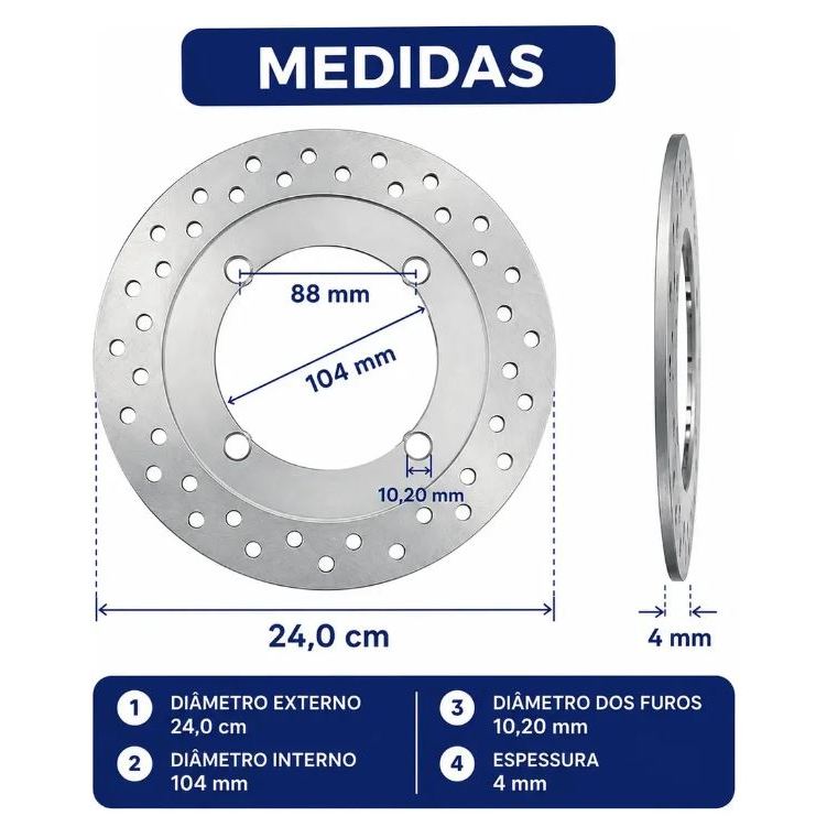 Disco Freio Traseiro Cb 500 Até 2005 Cbr 450 Modelo Original — imagem 2 de 2