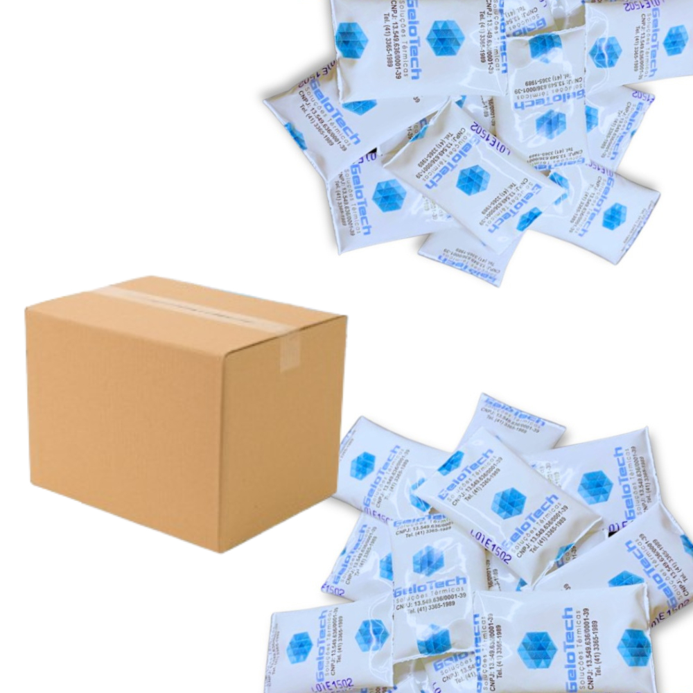 Caixa Com Gelos Reutilizáveis Flexíveis 15g Gelo Tech