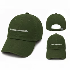 Boné Dad Hat A Vida É Uma Maravilha 100% Algodão Verão 2026