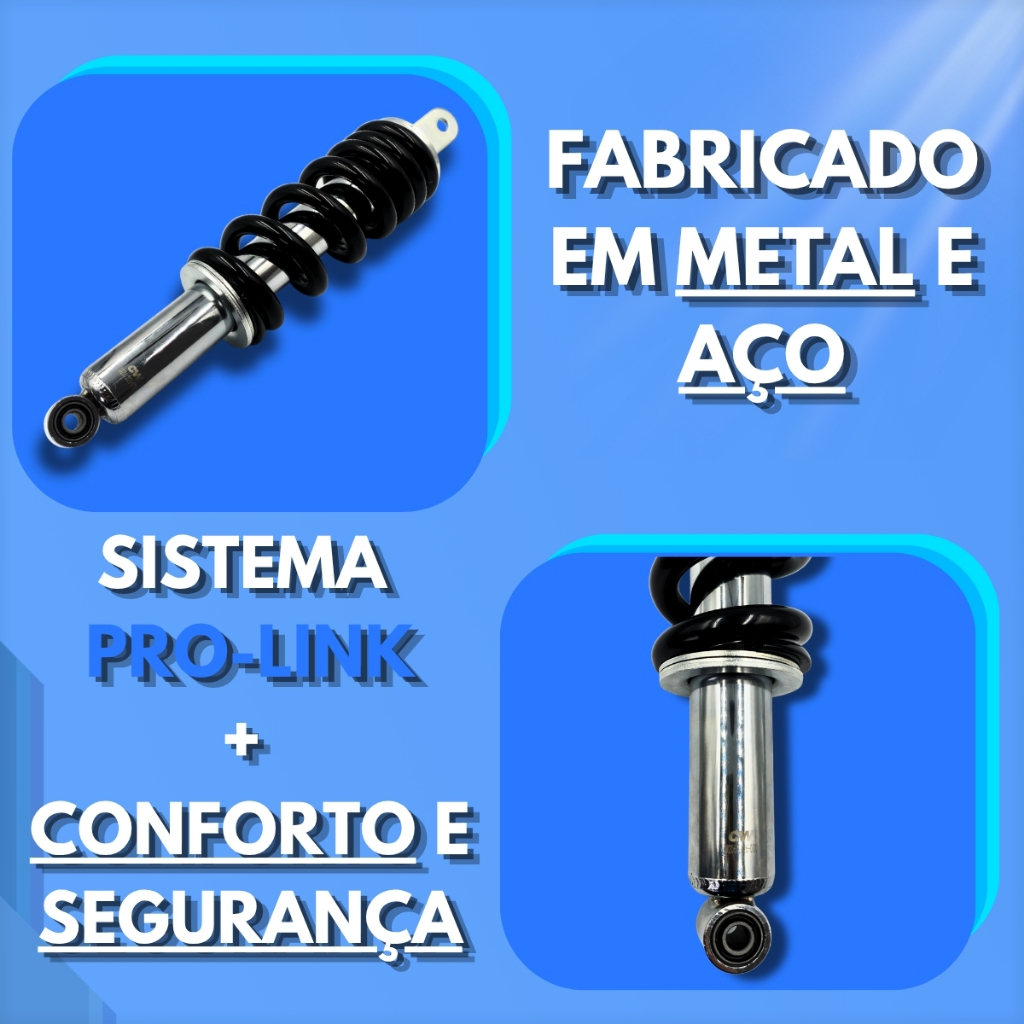 Amortecedor Pro Link Traseiro Honda CBX Twister 250 2001 2002 2003 2004 2005 2006 2007 2008 — imagem 2 de 2