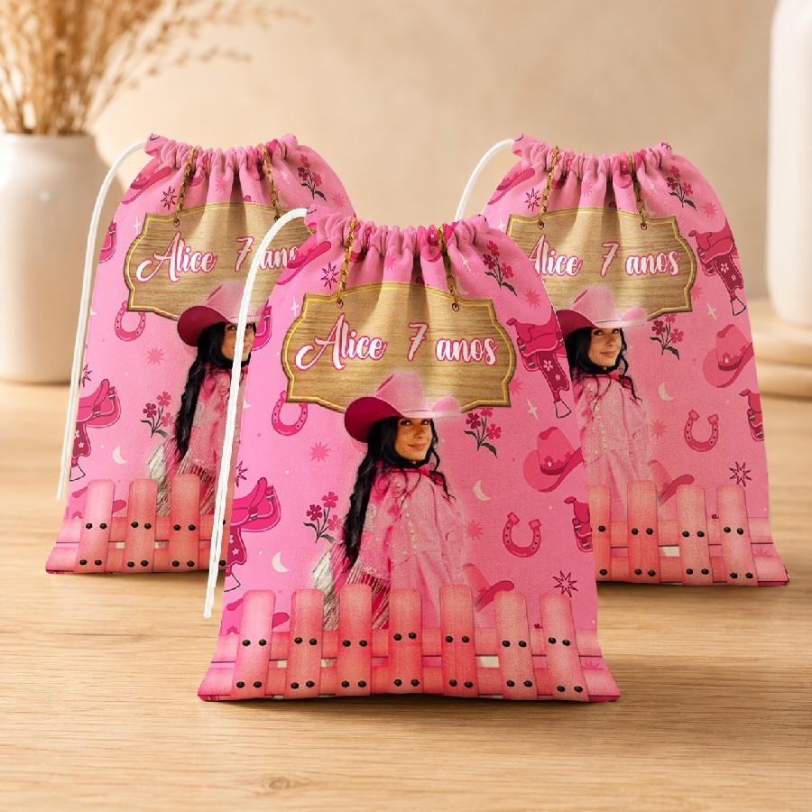 Kit 30 Ana Castela Boiadeira  Lembrancinha Personalizada para Festa Infantil Aniversário e Eventos (15x20)