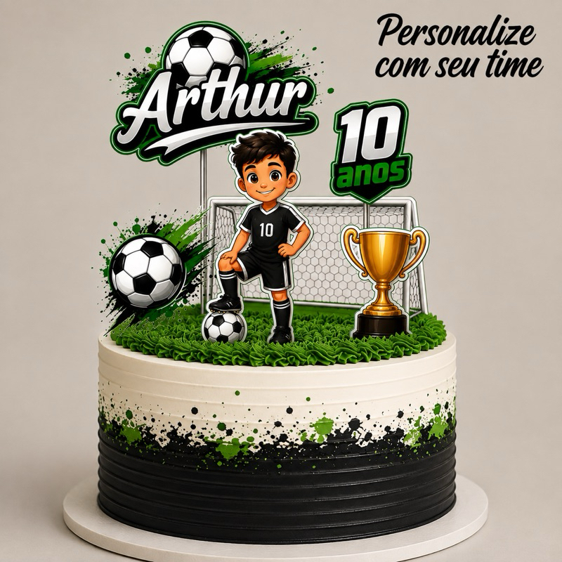 topotoppwe do bolo futebol personalizado QUALQUER TIME