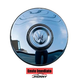 Calota Reta Cromada 4 Furos para Fusca Kombi Variant Aro 14/15 Fixação por Gomos de Pressão