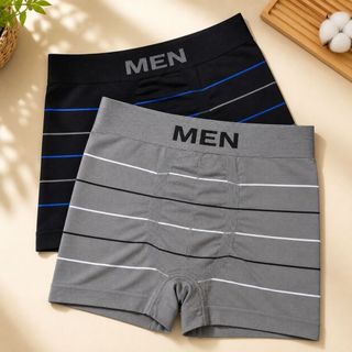 Kit 2 Cuecas Boxer Masculina de Microfibra Kit de Cueca Box Adulto Masculina Premium