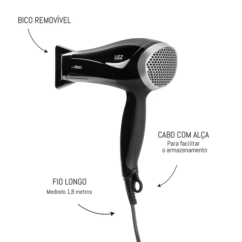 Secador de Cabelo Duo Maxx Lizz Pro 2000W Bivolt — foto 4