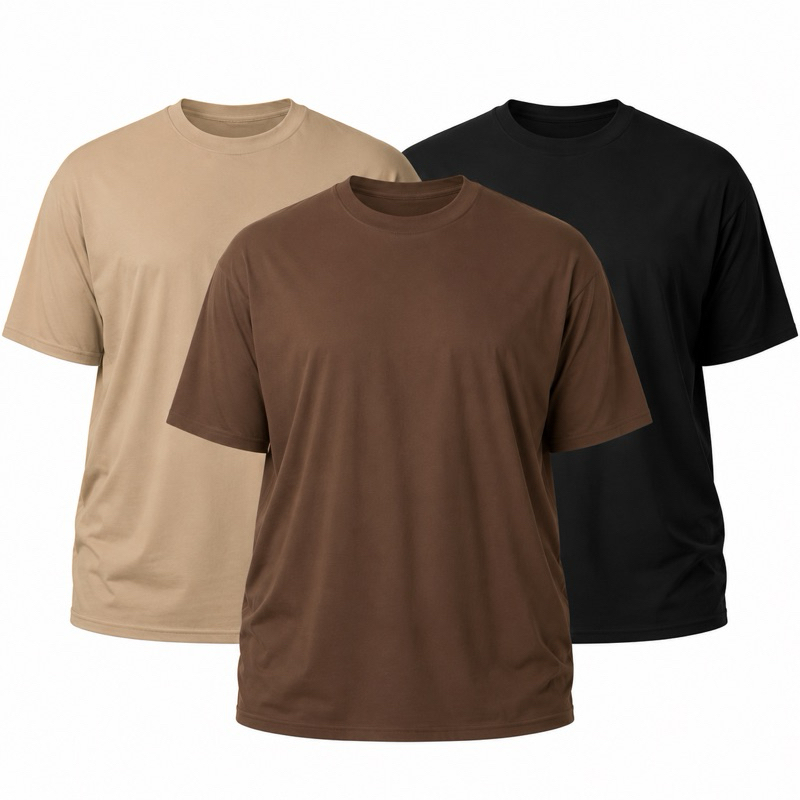 Kit 3 Camisetas Plus Size Masculina Básica 100% Algodão Manga Curta