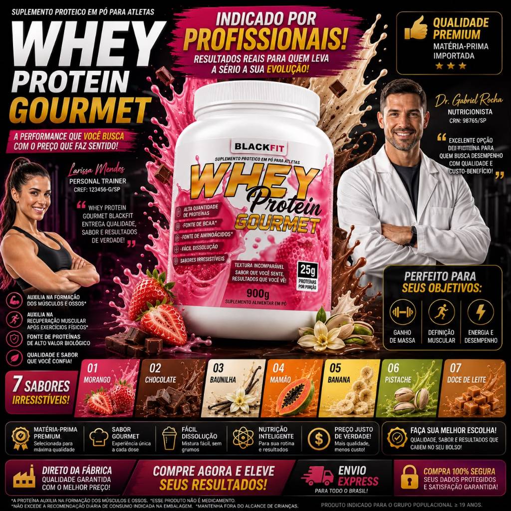 WHEY MUITO SABOROSO E SUPER BARATO - 900G