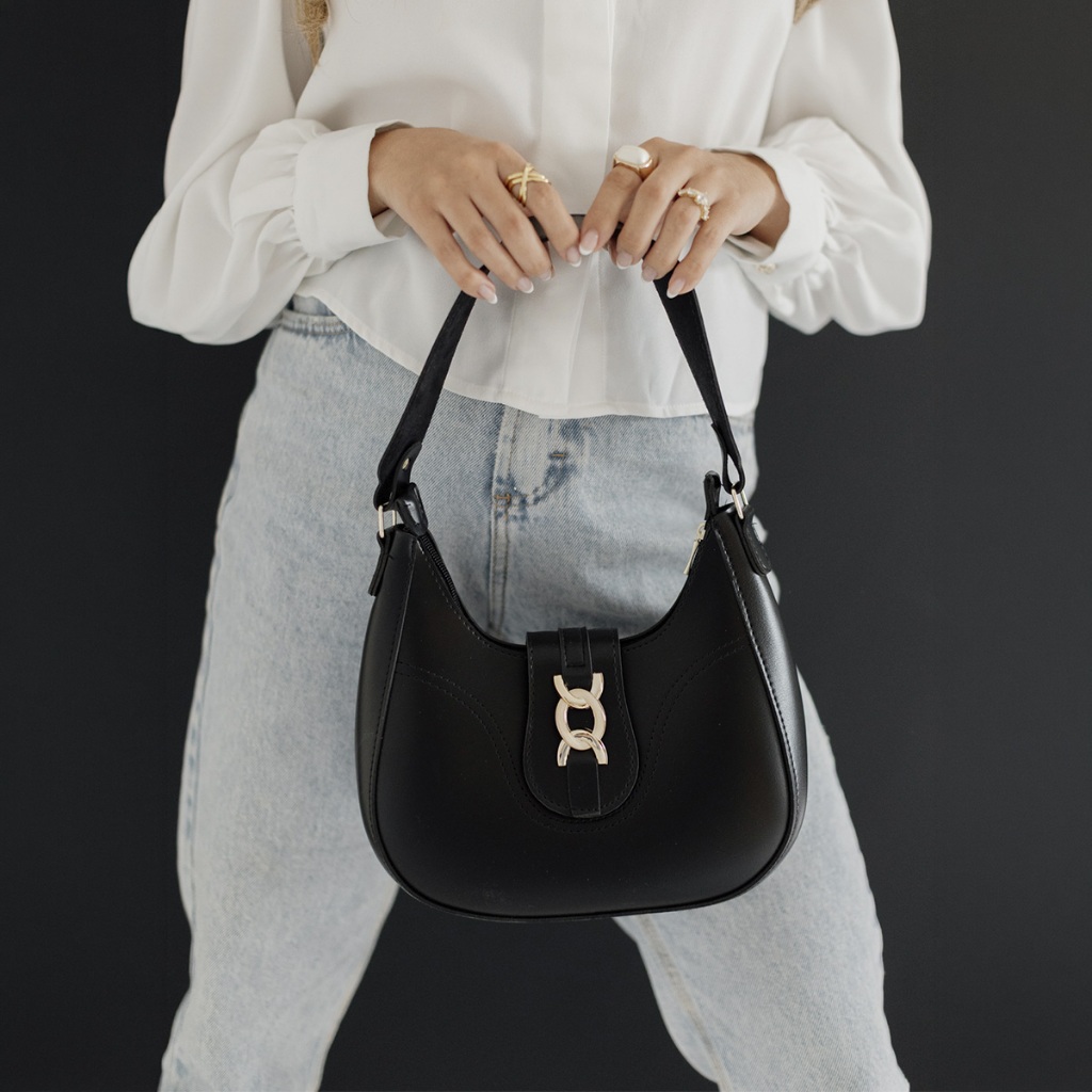 Bolsa Feminina Baguete Média De Ombro Estilosa Casual