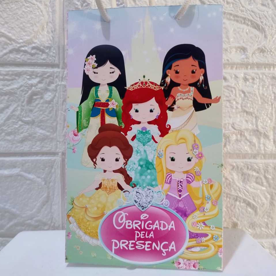 PERSONALIZADOS SACOLINHA PRINCESAS DISNEY/PARA LEMBRANCINHA-FESTA-VÁRIOS TEMAS/KIT PERSONALIZADO LEMBRANCINHA