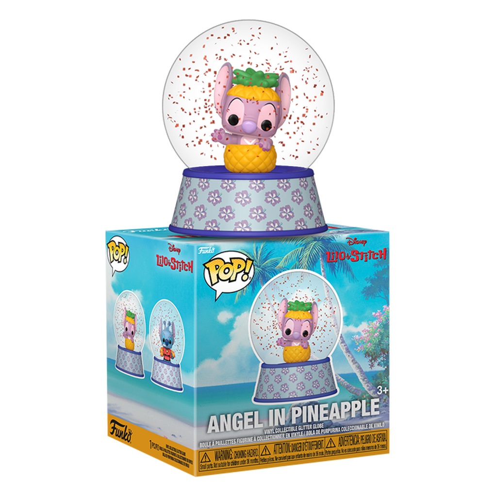 FUNKO MINI GLOBES DISNEY STITCH - ANGEL IN PINEAPPLE (90669) NOVO ORIGINAL