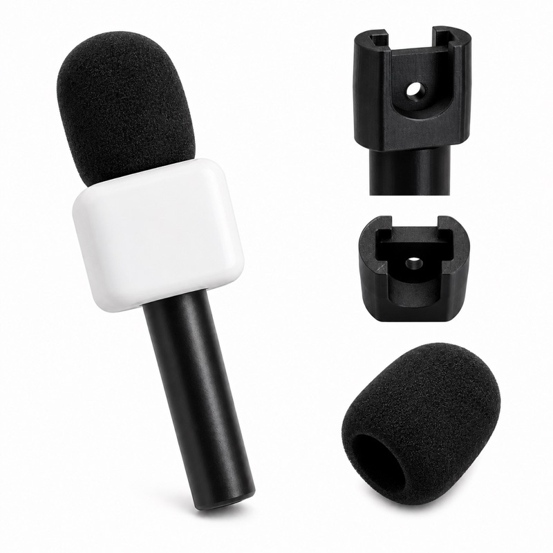 Bastão para Microfone Lapela Redondo Lark M2 Canopla Suporte Adaptador