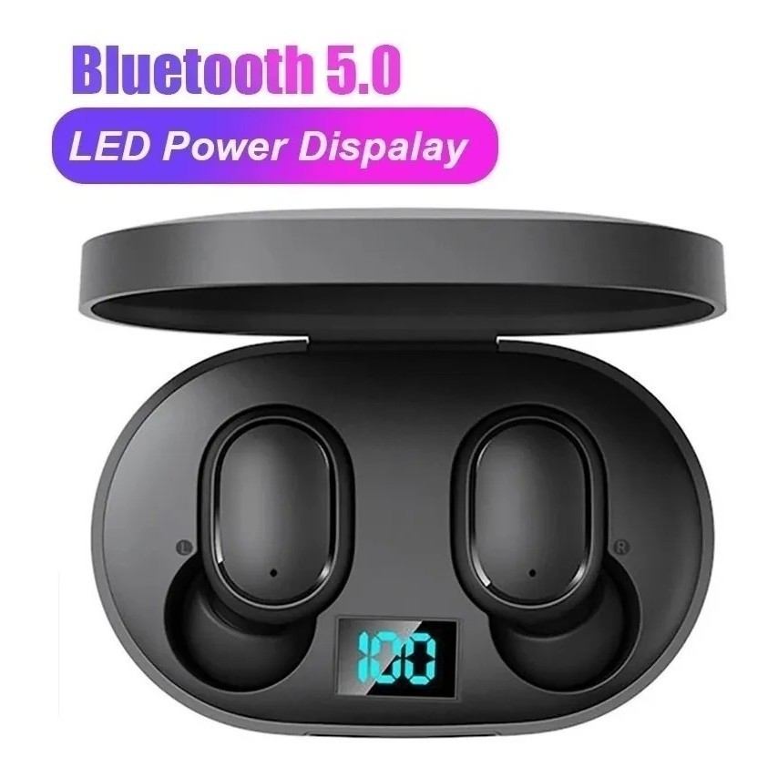 TWS E6S Fones De Ouvido Bluetooth Sem Fio com Cancelamento de Ruído e Microfone