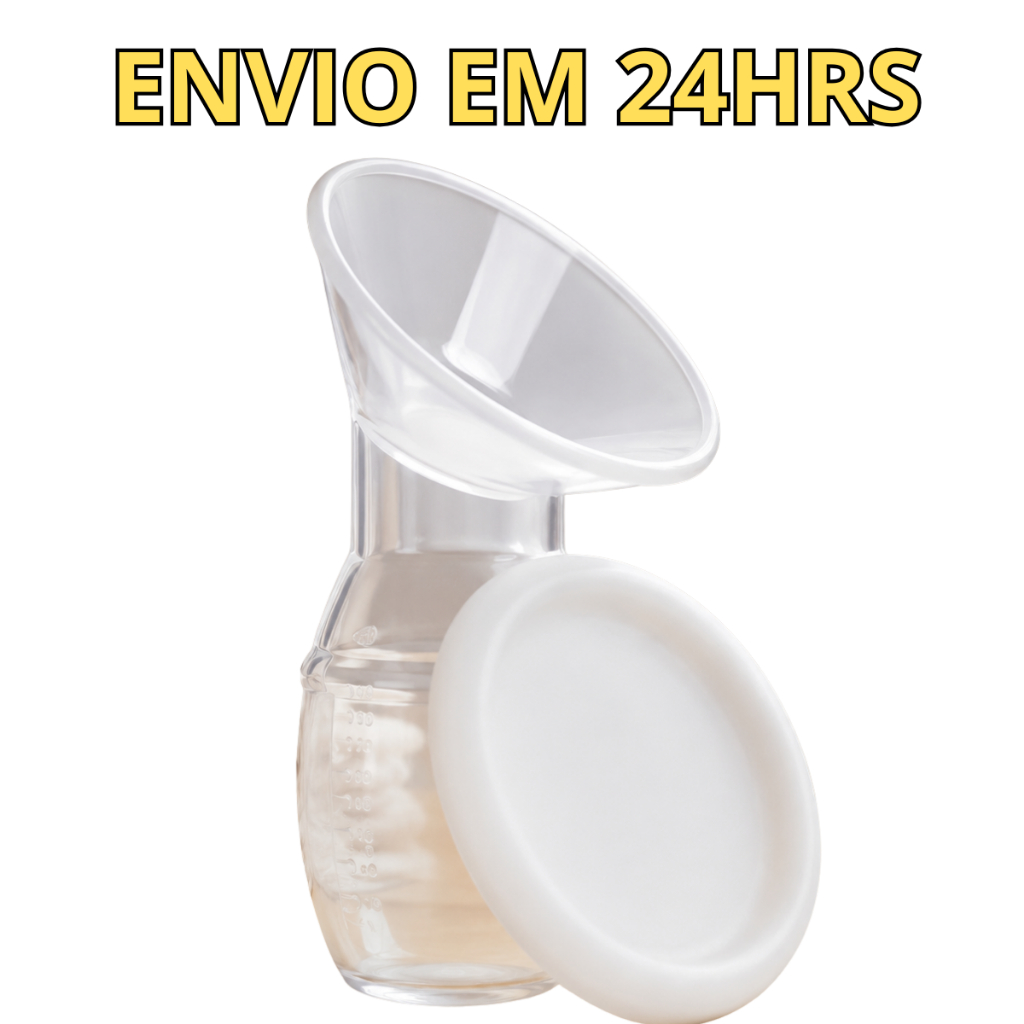 Copo Coletor de Leite Materno Silicone Macio e Flexível, BPA-Free Tampa Protetora, Fácil de Limpar