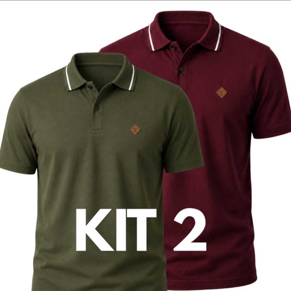 Camisa Polo Masculina 100% Algodão P Ao G3 Extra Grande Para Homem