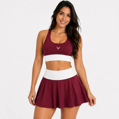 Conjunto suplex academia slim 2 Peças TOP e SAIA/SHORT Fitness 2 em 1, zero transparência TAM. slim