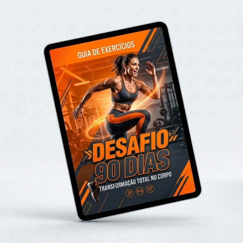 E-book Guia de Exercícios em Casa - Desafio 90 Dias Para Emagrecer e Definir (Produto Digital/PDF). leia a descrição