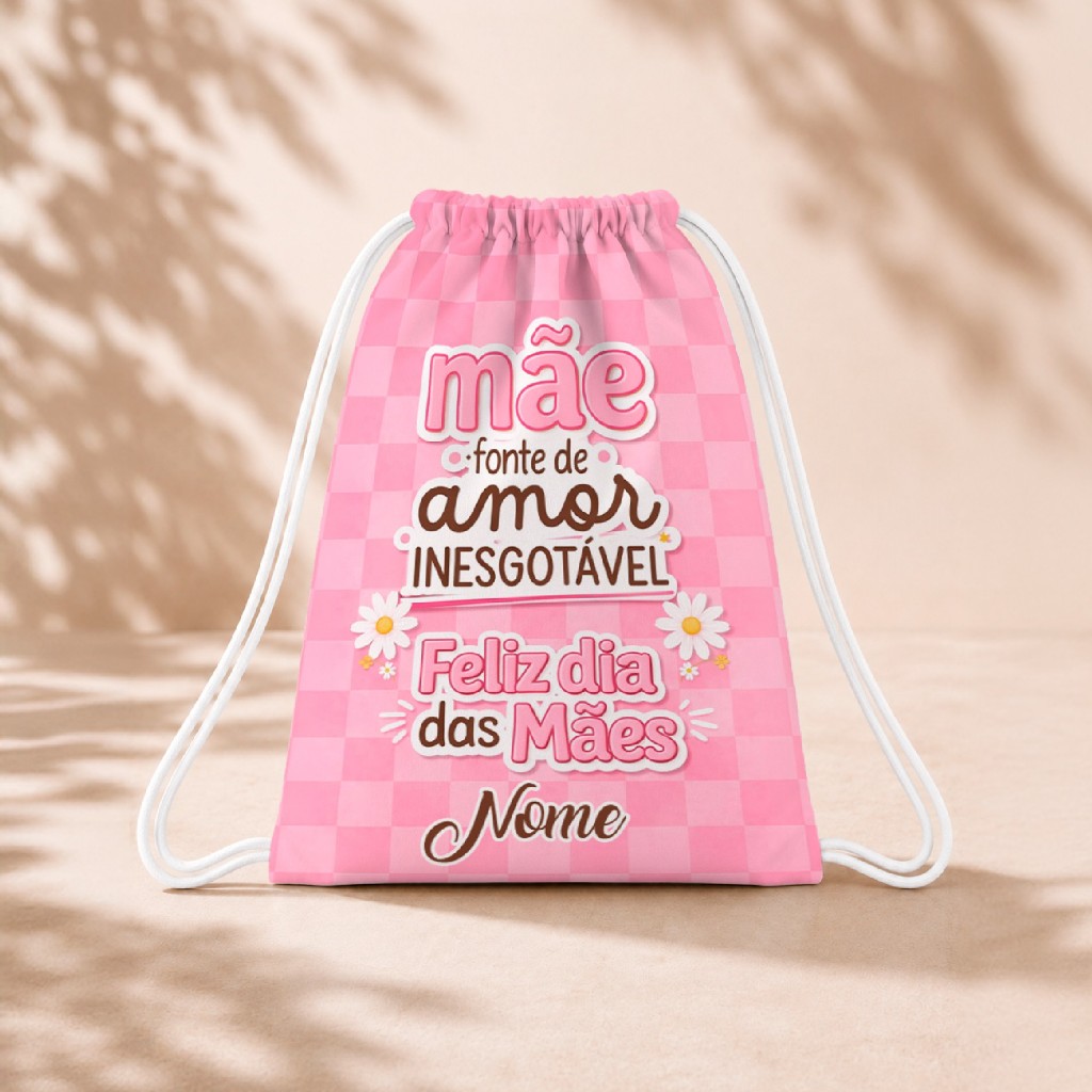 10 Mochila Personalizada Infantil 18x26 Sacolinhas Surpresa Festa Aniversário Lembrancinha Feliz dia das Mães M2