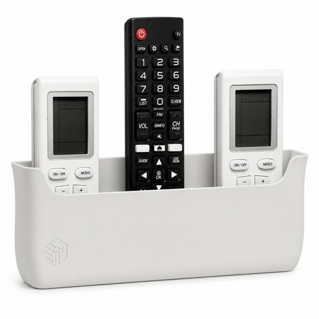 Suporte De Parede Porta 3 Controles Remoto triplo Ar Tv ventilador Universal Casa Sala Quarto Pc Concept 3D Print C3D